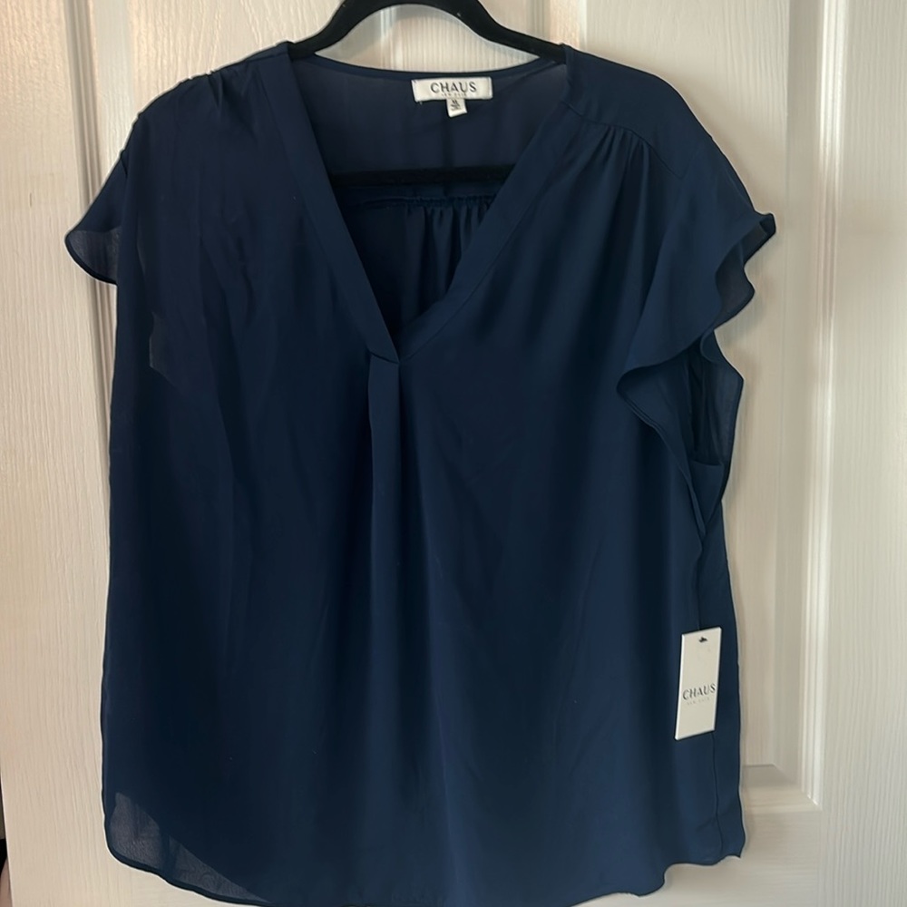 NWT Navy Blouse Size:XL